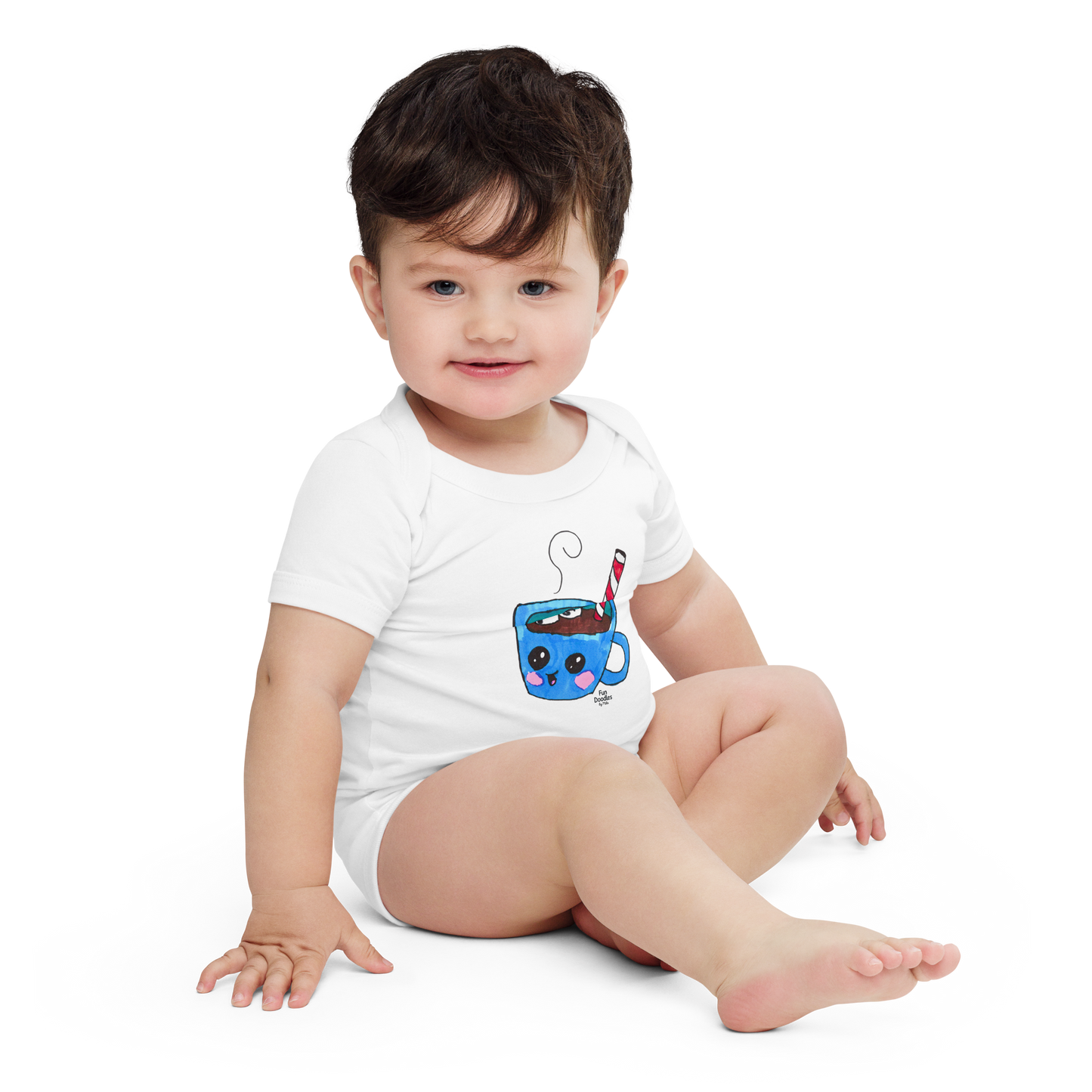 Baby | Hot Chocolate Mug T-Shirt | Cozy Marshmallow Doodle Graphic Tee | FunDoodlesbyMila